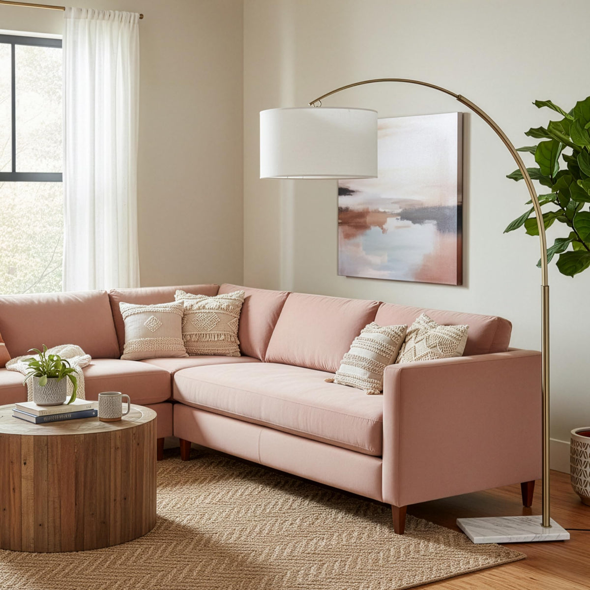 81 Inch Two Light Floor Lamp with Modern Design