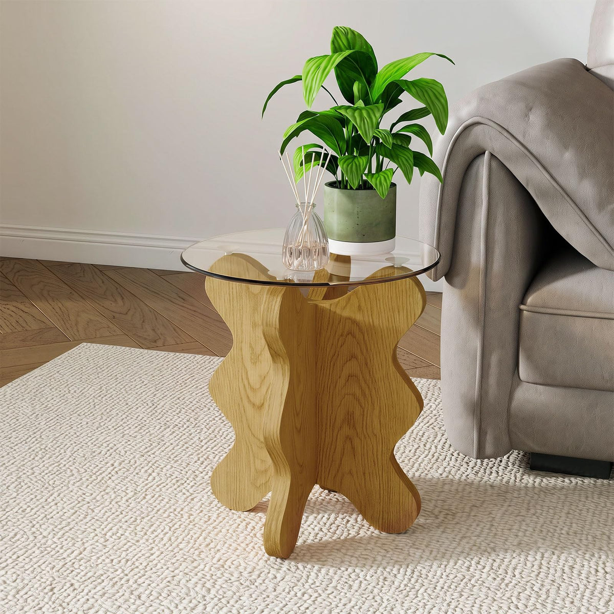 Tempered Glass Coffee and Side Table Set