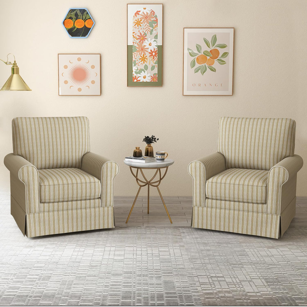 Mid-Century Swivel Barrel Chair – Modern Accent