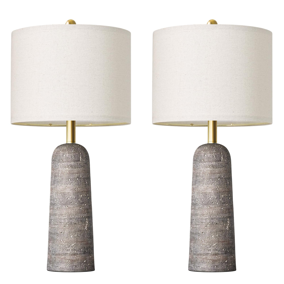 Modern Table Lamps with Sculptural Design Set of 2