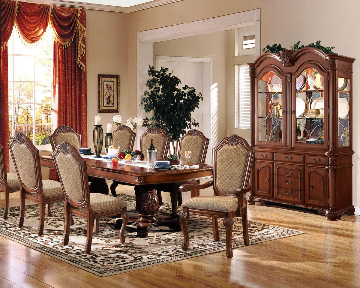 10 Piece Extendable Dining Set with Buffet and Hutch