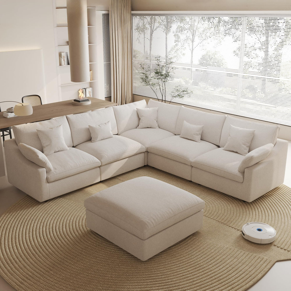 Linen Modular Sectional Sofa – Cloud Comfort Design