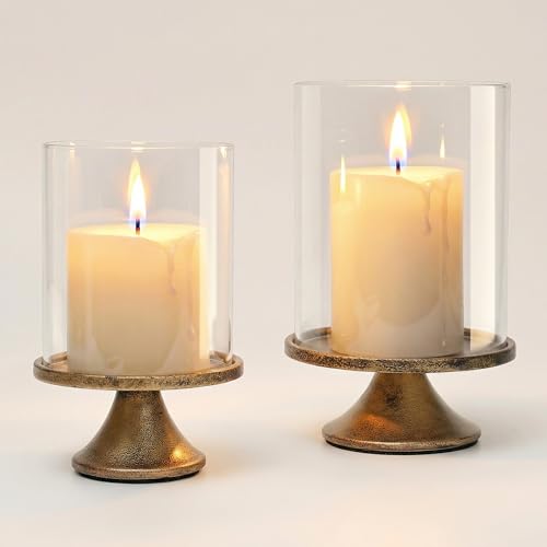 Modern Pillar Candle Holders – Decorative Set
