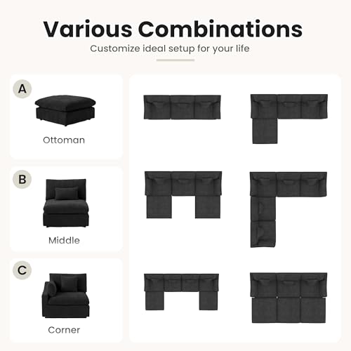 Linen Modular Sectional Sofa – Cloud Comfort Design