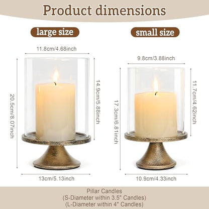 Modern Pillar Candle Holders – Decorative Set