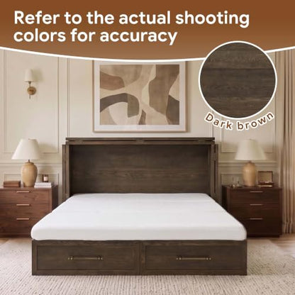 Queen Murphy Bed – Solid Wood Space-Saving Design