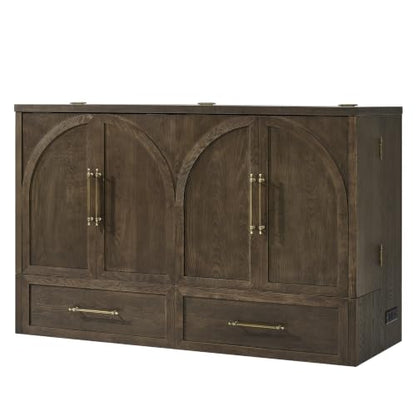 Queen Murphy Bed – Solid Wood Space-Saving Design