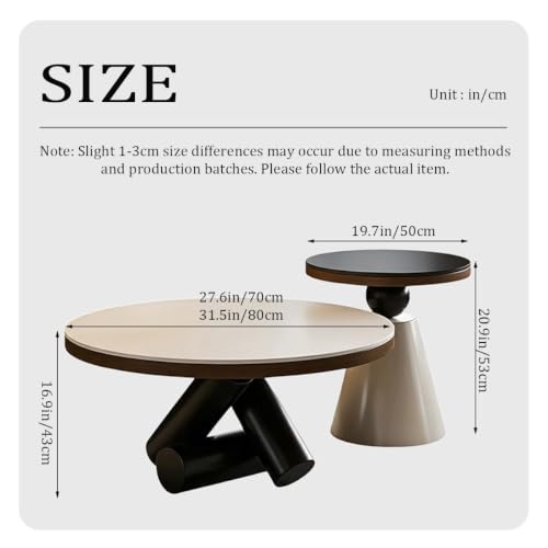 Sintered Stone Coffee Tables – Round Nesting Set