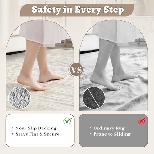 Washable Area Rug with Modern Printed Design