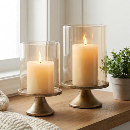 Modern Pillar Candle Holders – Decorative Set