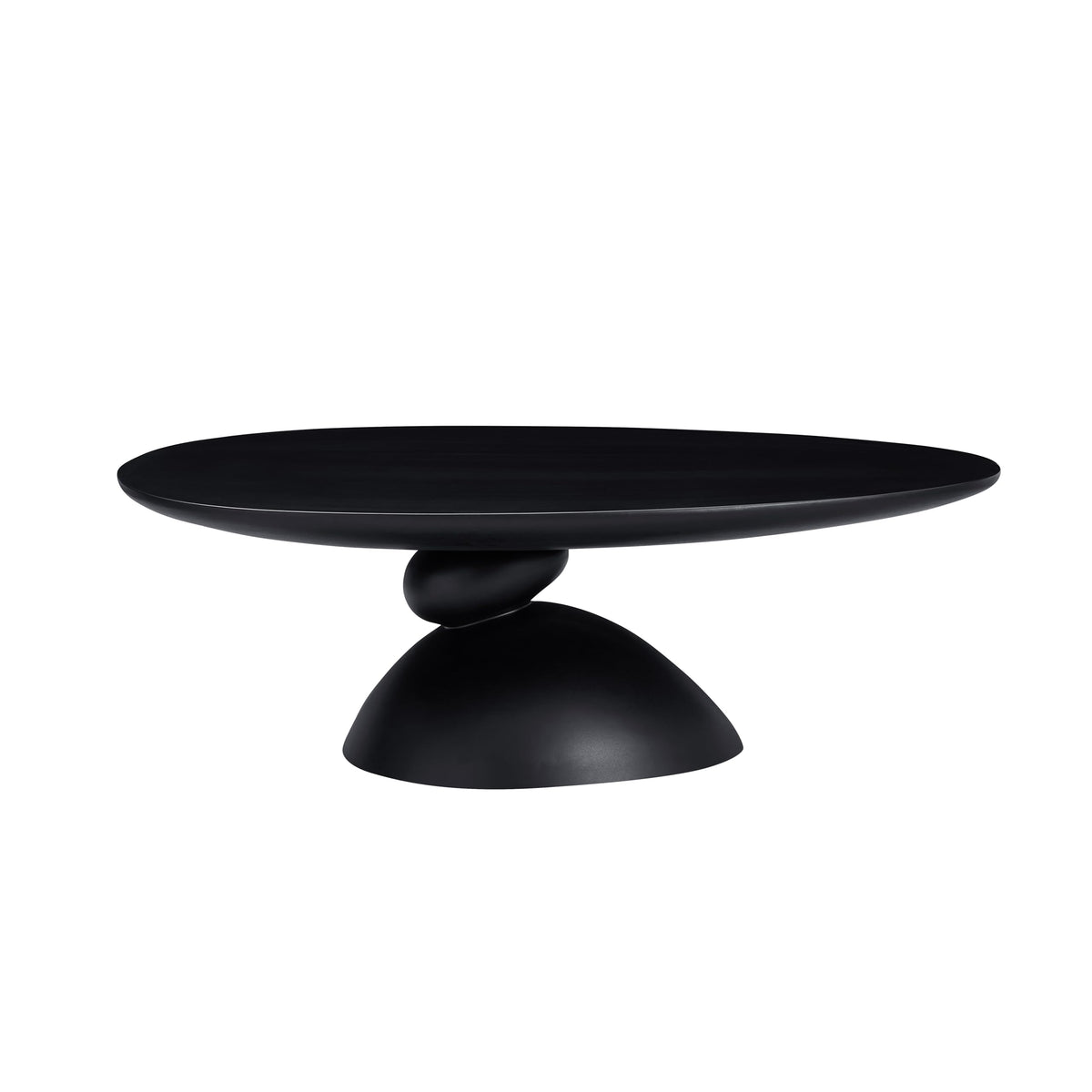 Oval Fiberglass Coffee Table with Minimalist Design