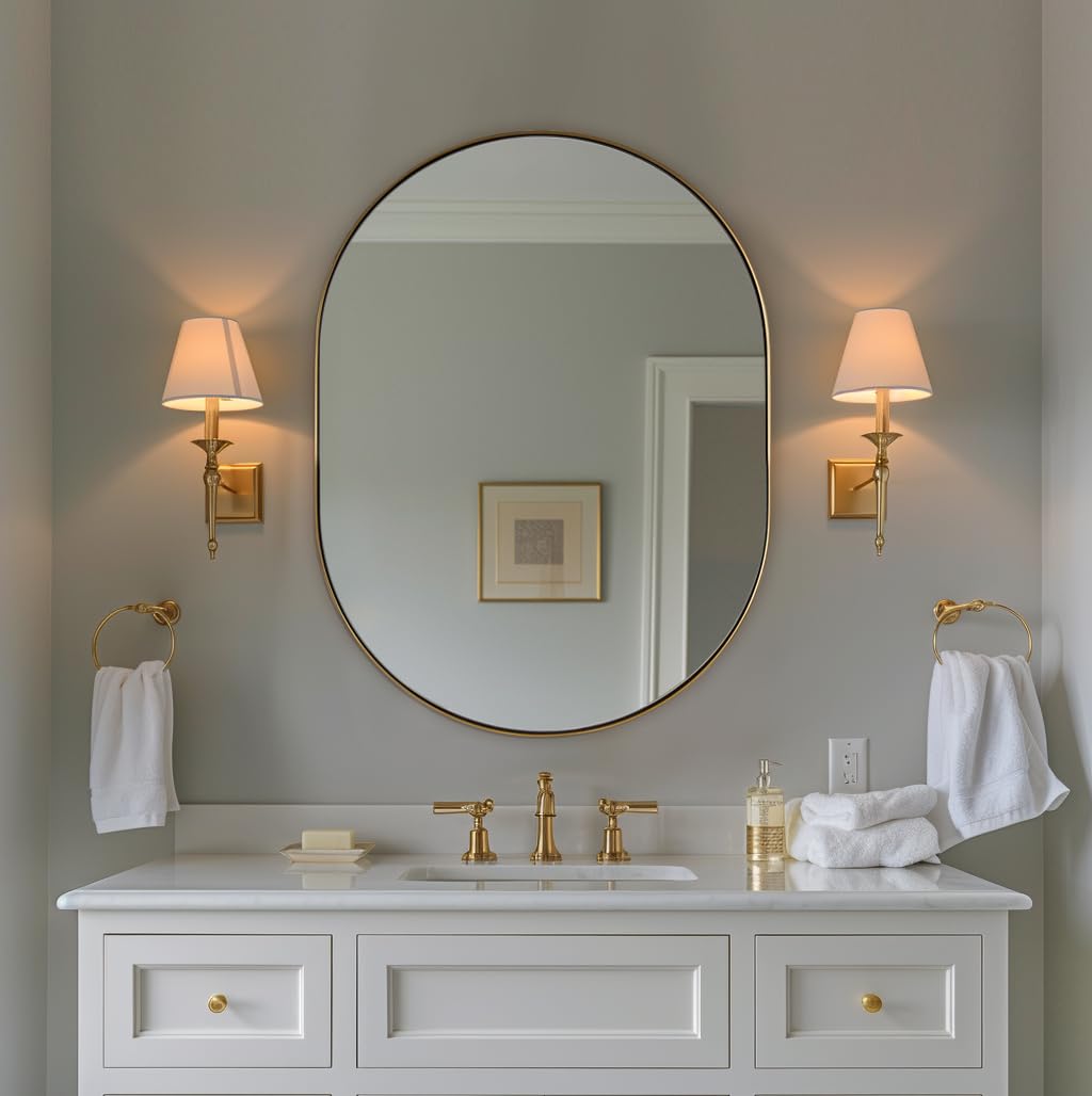 Oval Bathroom Mirror – Modern Wall-Mounted Design