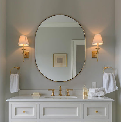 Oval Bathroom Mirror – Modern Wall-Mounted Design