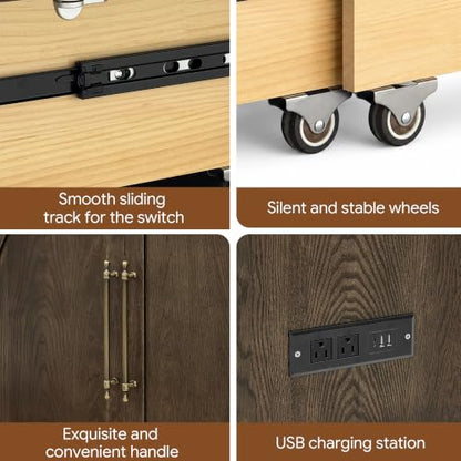 Queen Murphy Bed – Solid Wood Space-Saving Design
