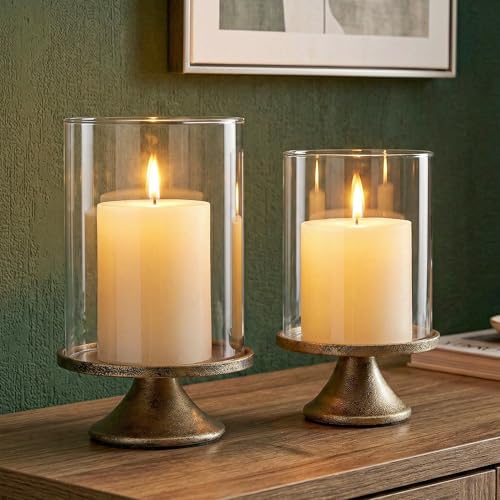 Modern Pillar Candle Holders – Decorative Set