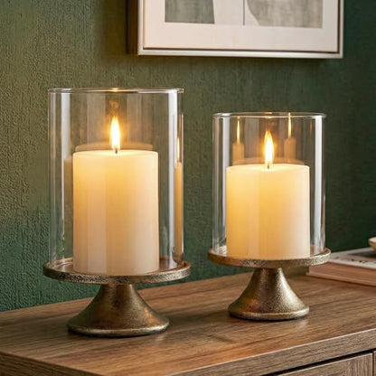 Modern Pillar Candle Holders – Decorative Set
