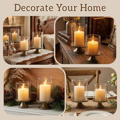 Modern Pillar Candle Holders – Decorative Set