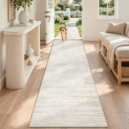 Washable Area Rug with Modern Printed Design