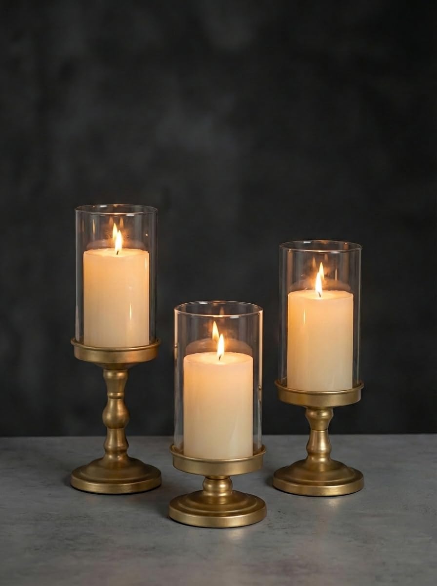 Hurricane Pillar Candle Holder – Centerpiece Stand