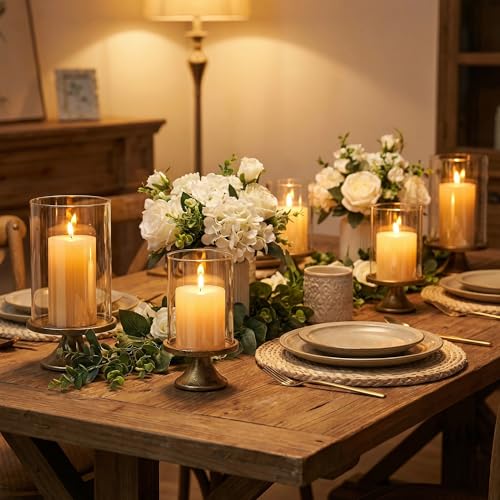 Modern Pillar Candle Holders – Decorative Set
