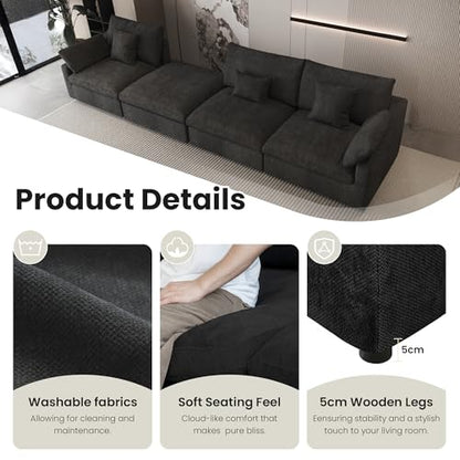 Linen Modular Sectional Sofa – Cloud Comfort Design