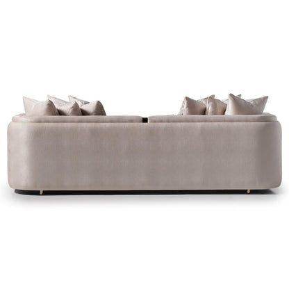 Mansion Sofa – Almond & Gold Luxury Design