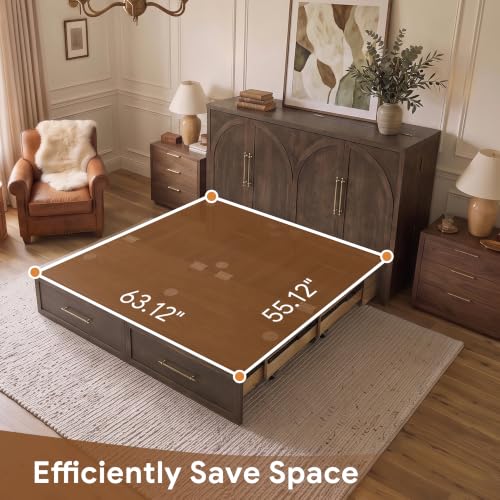 Queen Murphy Bed – Solid Wood Space-Saving Design