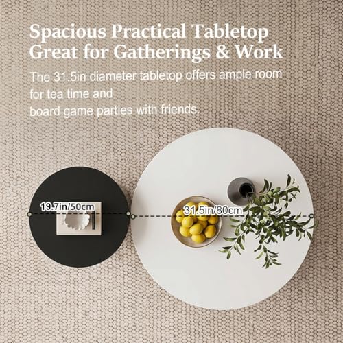 Sintered Stone Coffee Tables – Round Nesting Set