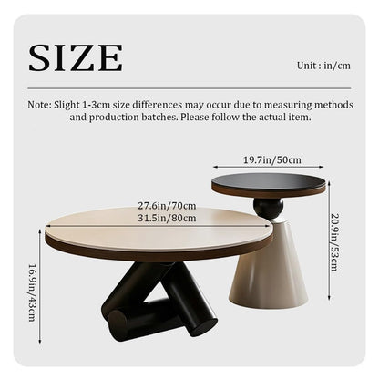Sintered Stone Coffee Tables – Round Nesting Set
