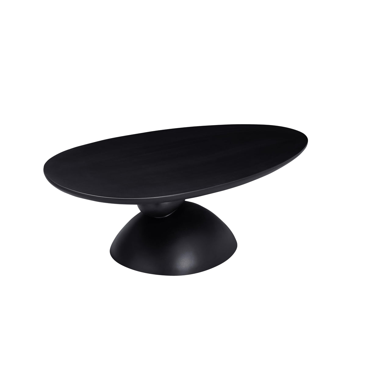 Oval Fiberglass Coffee Table with Minimalist Design