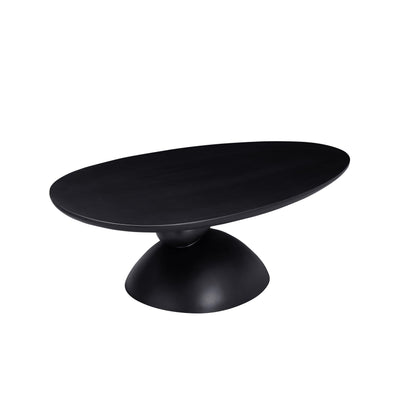 Oval Fiberglass Coffee Table with Minimalist Design