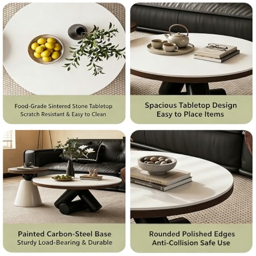 Sintered Stone Coffee Tables – Round Nesting Set