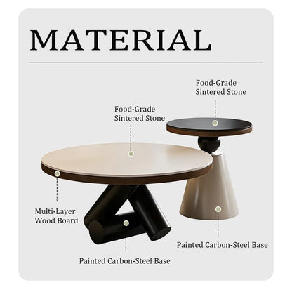 Sintered Stone Coffee Tables – Round Nesting Set