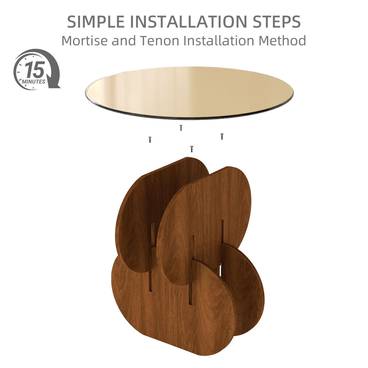 Tempered Glass Coffee and Side Table Set
