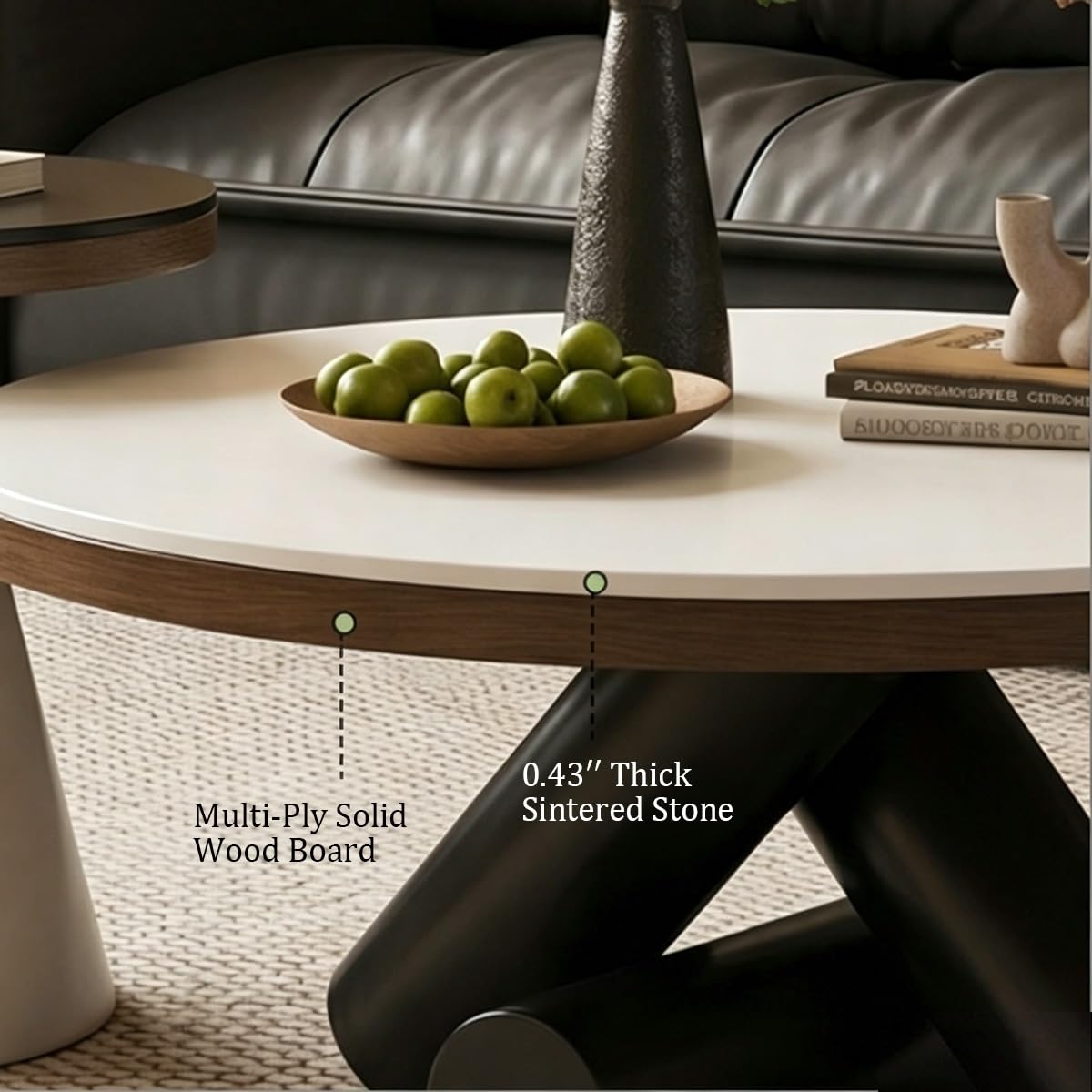Sintered Stone Coffee Tables – Round Nesting Set