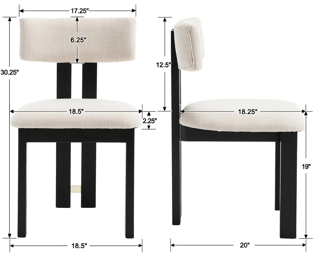 Modern Farmhouse Dining Chairs with Wood Frame