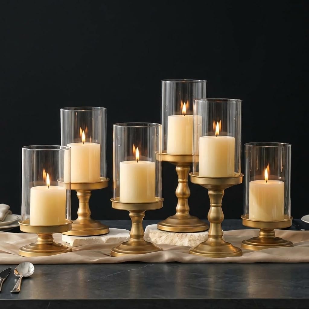 Hurricane Pillar Candle Holder – Centerpiece Stand