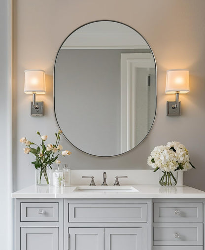 Oval Bathroom Mirror – Modern Wall-Mounted Design