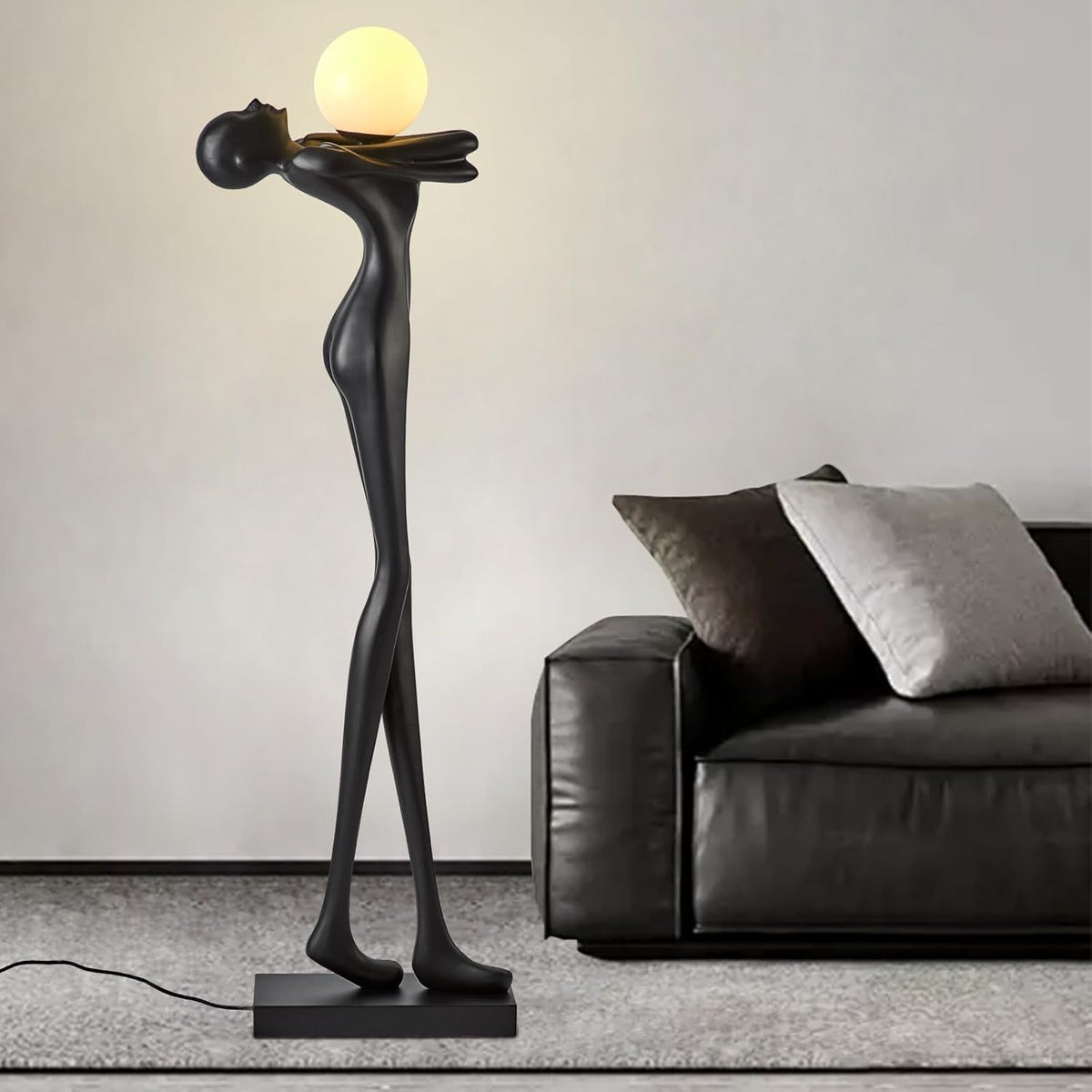 Human Shaped Floor Lamp with Sculptural Design