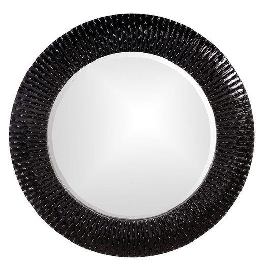 Bergman Wall Mirror – Black with Antique Copper