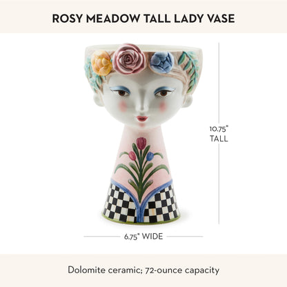 Ceramic Lady Vase – Sculptural Floral Design