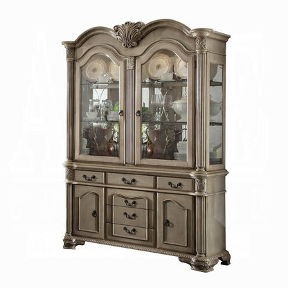 10 Piece Extendable Dining Set with Buffet and Hutch