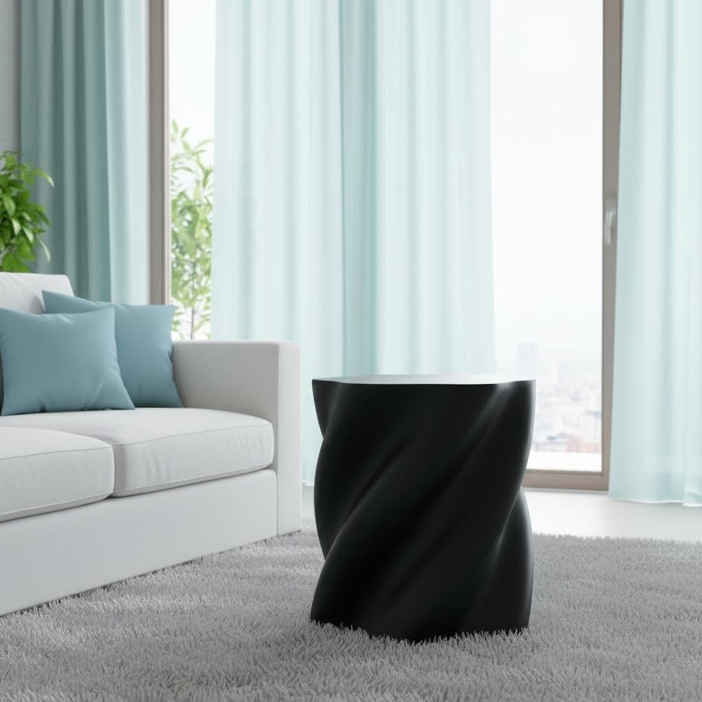 Oval Fiberglass Coffee Table with Minimalist Design