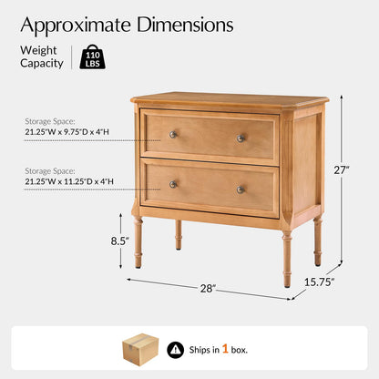 Solid Wood End Table with Charging Station