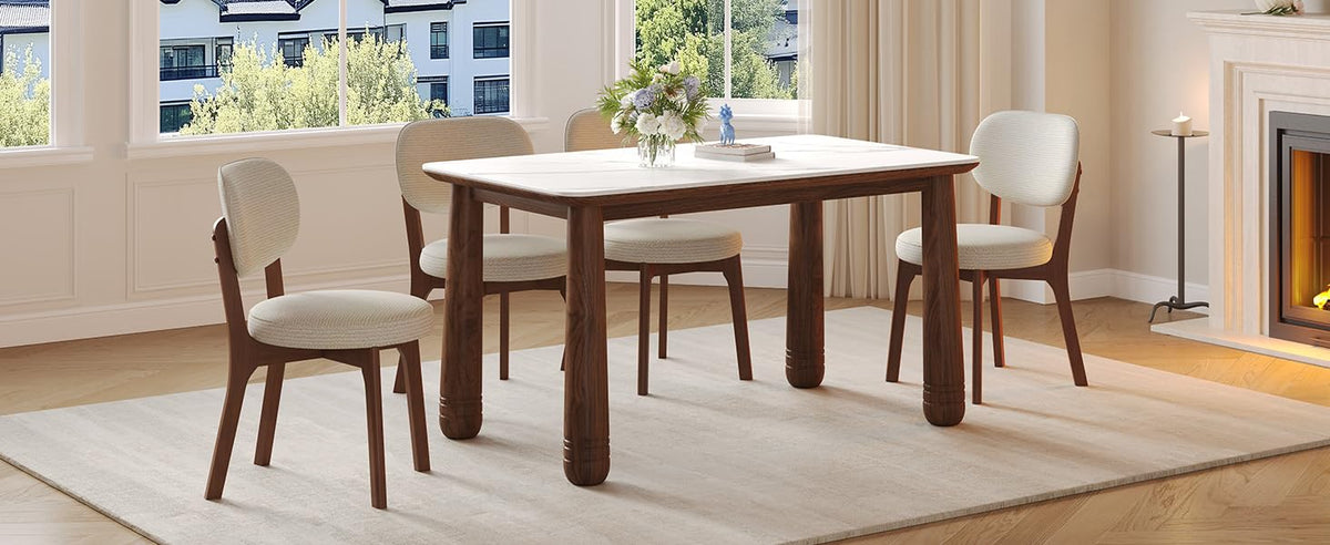 Sintered Stone Dining Table Set for 6