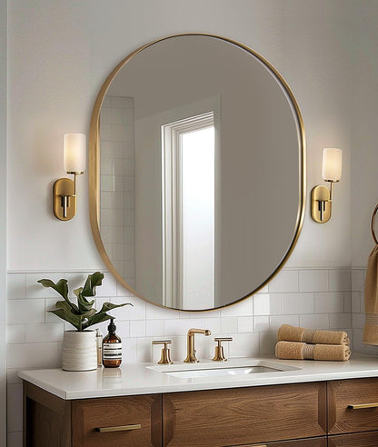 Oval Bathroom Mirror – Modern Wall-Mounted Design