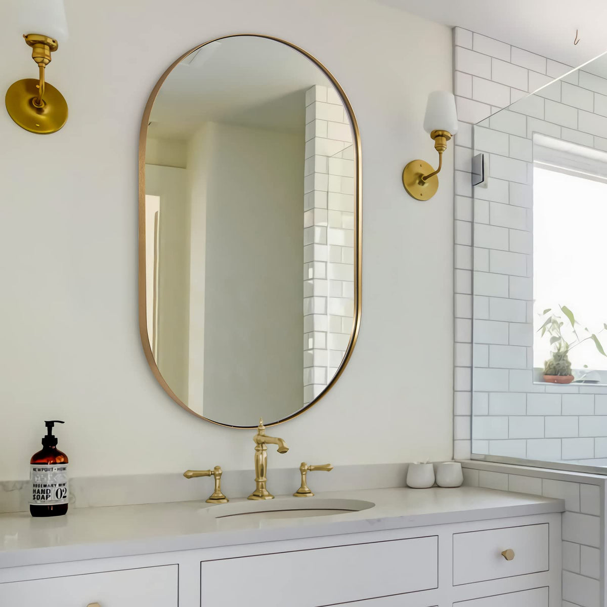 Oval Bathroom Mirror – Modern Wall-Mounted Design