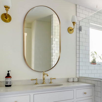 Oval Bathroom Mirror – Modern Wall-Mounted Design