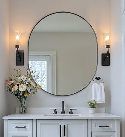 Oval Bathroom Mirror – Modern Wall-Mounted Design