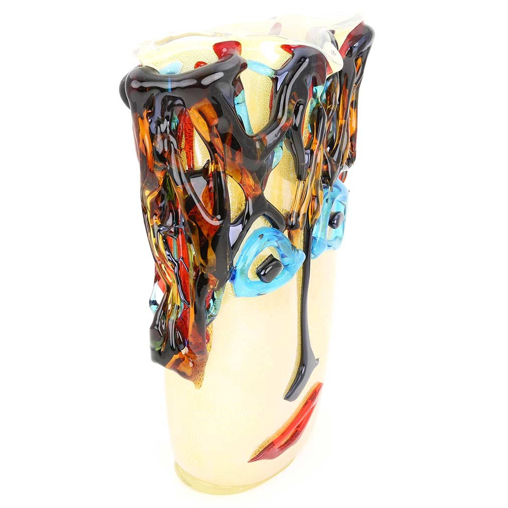 Murano Glass Head Vase – Abstract Italian Art